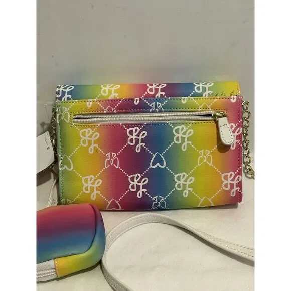 Luv Betsey By Betsey Johnson White Multicolor Crossbody Purse With Coin Pouch - Picture 2 of 9